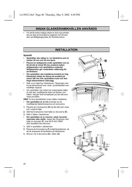 KitchenAid HOB 425/S - Hob - HOB 425/S - Hob SV (854146801030) Istruzioni per l'Uso