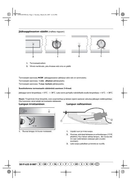 KitchenAid CFS NP1 - Refrigerator - CFS NP1 - Refrigerator FI (853939661000) Scheda programmi