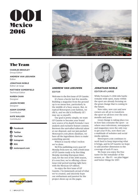 GP Gazette Issue #01 – Mexico 2016