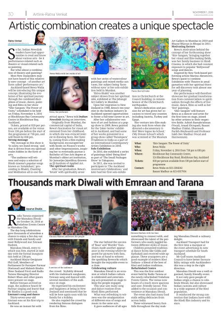 November 1, 2016 Indian Newslink Digital Edition