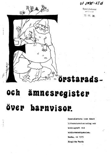 över barnvisor- - BADA - Högskolan i Borås