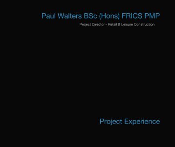 Paul Walters BSc (Hons) FRICS PMP - Book 1