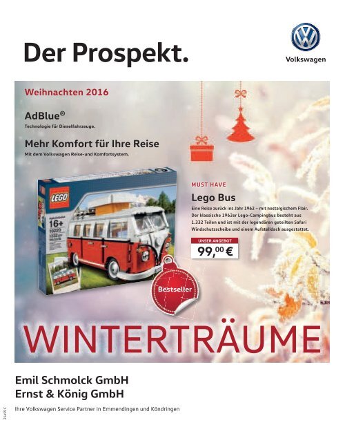 VW Prospekt - Weihnachten 2016