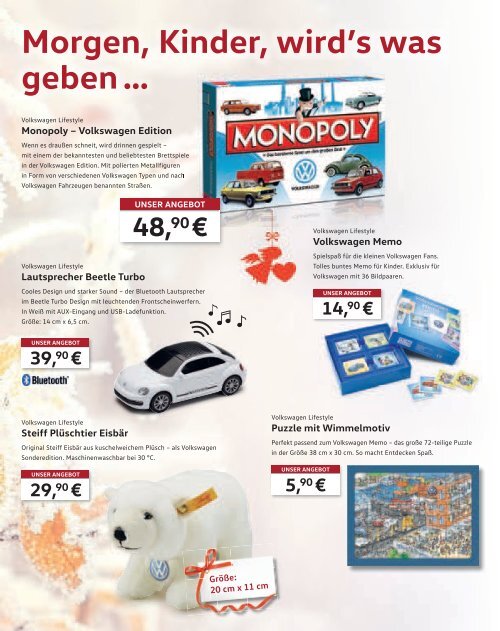 VW Prospekt - Weihnachten 2016