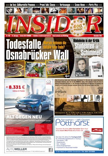 INSIDER Osnabrück // November 2016 // No. 400