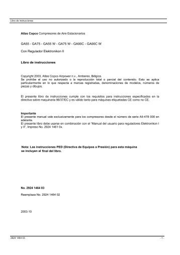 manual de elektronicon ga 75  atlas copco ga30
