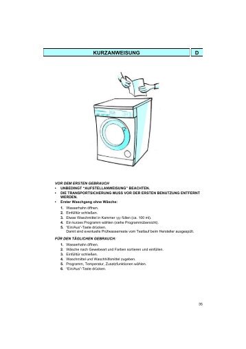 KitchenAid FL 10335 - Washing machine - FL 10335 - Washing machine DE (858007329020) Istruzioni per l'Uso