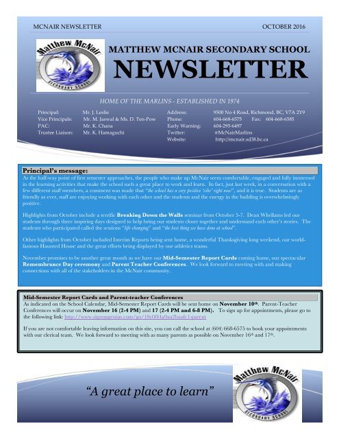 NEWSLETTER