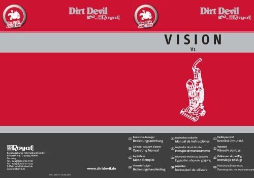 Dirt Devil Dirt Devil Bagless Vacuum Cleaner - M6915 - Manual (Multilingue)