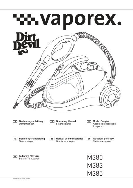 Dirt Devil Dirt Devil Steam Cleaner - M380 - Manual (Multilingue)