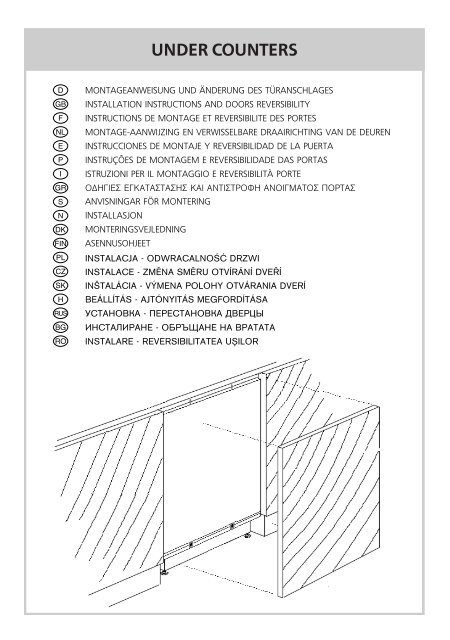 KitchenAid UGI 1041/A+ - Freezer - UGI 1041/A+ - Freezer EN (855395201300) Guide d'installation