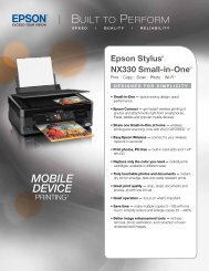 Epson Epson Stylus NX330 Small-in-Oneâ¢ All-in-One Printer - Product Brochure
