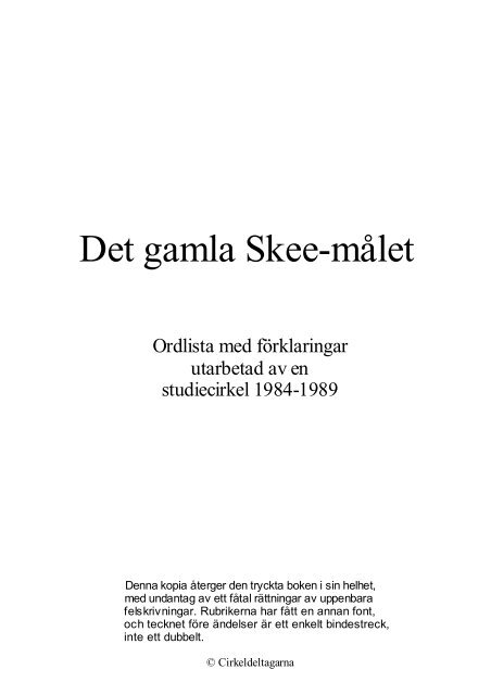 Det gamla Skee-målet