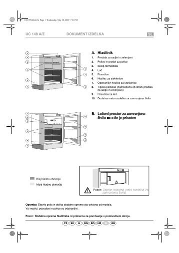 KitchenAid UVI 1340/A/1-LH - Refrigerator - UVI 1340/A/1-LH - Refrigerator SL (855066916030) Scheda programmi