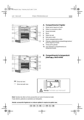KitchenAid UVI 1340/A/1-LH - Refrigerator - UVI 1340/A/1-LH - Refrigerator RO (855066916030) Scheda programmi