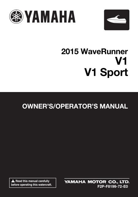 Yamaha V1 - 2015 - Manuale d'Istruzioni English