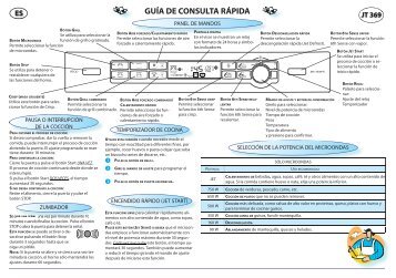 KitchenAid JT 369 SL - Microwave - JT 369 SL - Microwave ES (858736999890) Guide de consultation rapide