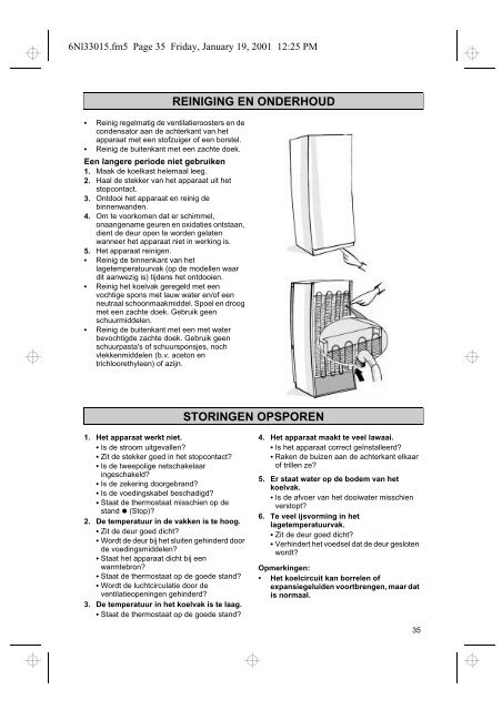 KitchenAid CFS 051 S - Refrigerator - CFS 051 S - Refrigerator NL (853945715000) Istruzioni per l'Uso