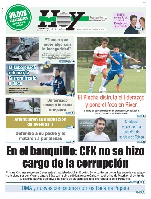 En el banquillo CFK no se hizo cargo de la corrupción