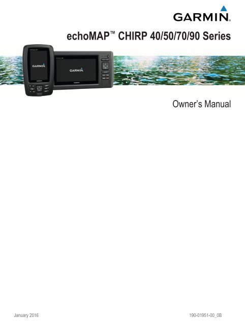 Garmin Echomap Chirp 73cv Garmin Echomap&Amp;Trade; Chirp 73Cv - Owner's Manual