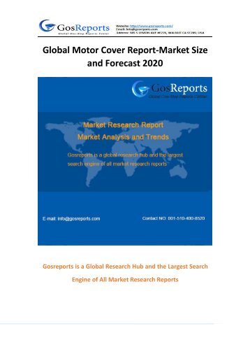 Global Motor Cover Report-Market Size and Forecast 2020