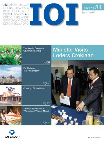 Minister Visits Loders Croklaan - IOI