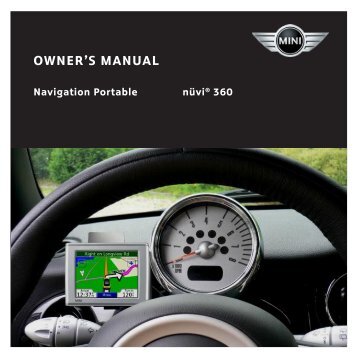 Garmin nuvi 360 GPS,OEM,MINI R56,NA - Owner's Manual for North America