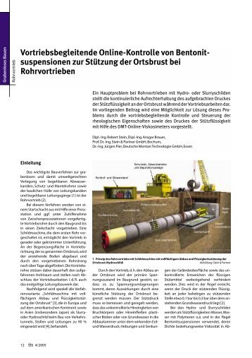 suspensionen zur Stützung der Ortsbrust bei ... - Bauverlag