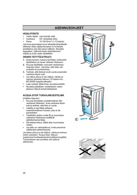 KitchenAid TT 1000 - Washing machine - TT 1000 - Washing machine FI (858430219200) Mode d'emploi