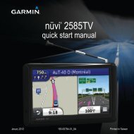 Garmin Nuvi 285TV, GPS, South Africa - Quick Start Manual