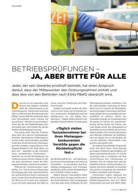 Taxi Times International - Januar 2015 - Deutsch