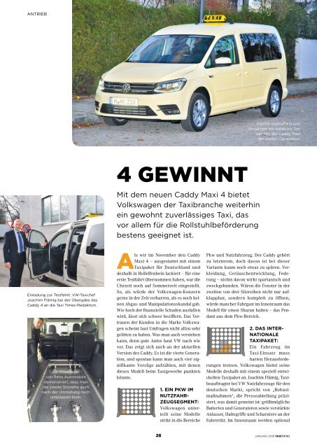 Taxi Times International - Januar 2015 - Deutsch