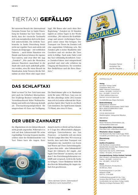 Taxi Times International - Januar 2015 - Deutsch