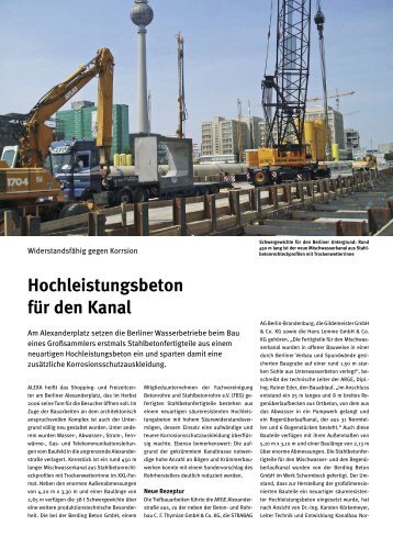 Hochleistungsbeton für den Kanal - Nodig-Bau.de