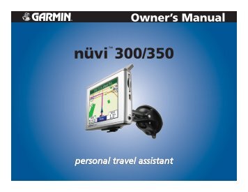Garmin nuvi 350 GPS,Honda,North America - Owner's Manual