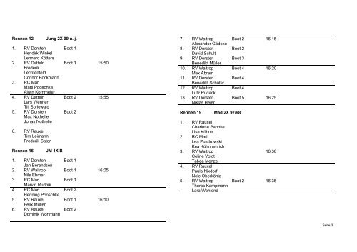 Programm - Ruderverein Dorsten