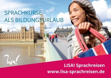 LISA! Sprachreisen – Sprachkurse als Bildungsurlaub 2017