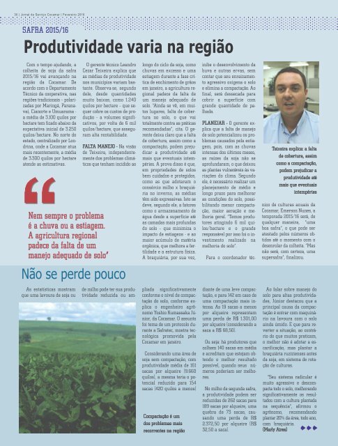 Jornal Cocamar Fevereiro 2016