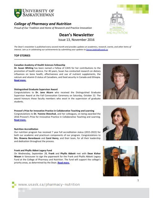 Dean’s Newsletter