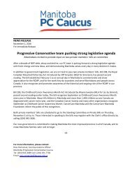 PC team pushing strong legislative agenda