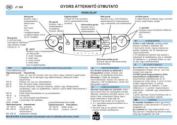 KitchenAid JT 359 alu - Microwave - JT 359 alu - Microwave HU (858735999640) Guide de consultation rapide