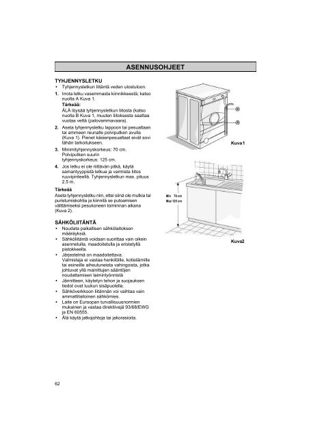 KitchenAid AWM 241 - Washing machine - AWM 241 - Washing machine FI (857024161000) Istruzioni per l'Uso