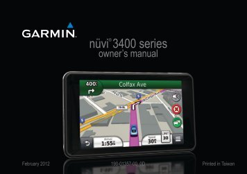 Garmin nÃ¼vi 3490 for Volvo Cars, North America - Owner's Manual