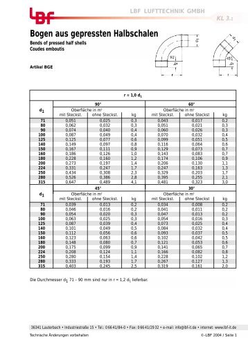 Bogen aus gepressten Halbschalen - LBF-IT