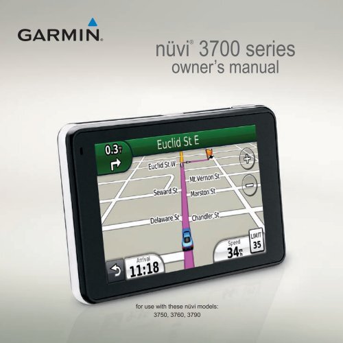 Garmin n&uuml;vi&reg; 3760 Owner's Manual