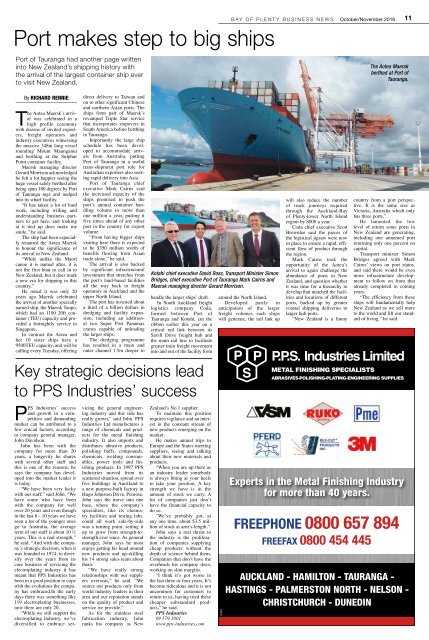 Bay of Plenty Business News October/November 2016