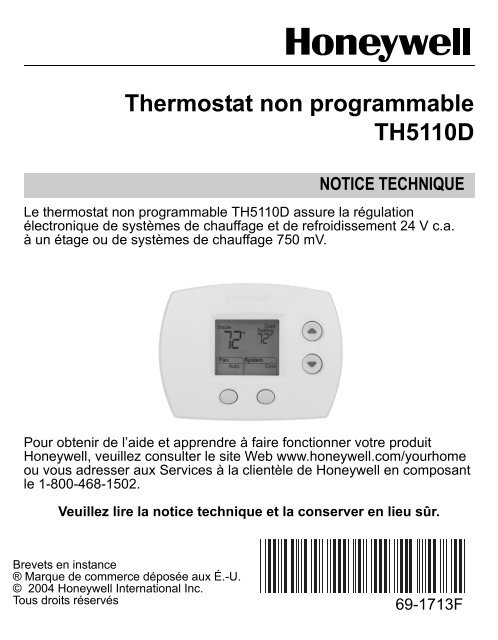 Honeywell 5220d Installation Manual - andcoyellow