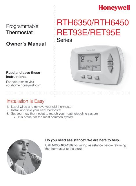 39 Honeywell Rth6350d1000 Installation Manual - Wiring Diagram Online