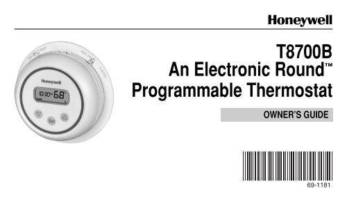 Honeywell Round&reg; Non-Programmable Thermostat - Round Non-Programmable Thermostat Owner's Manual (English) 