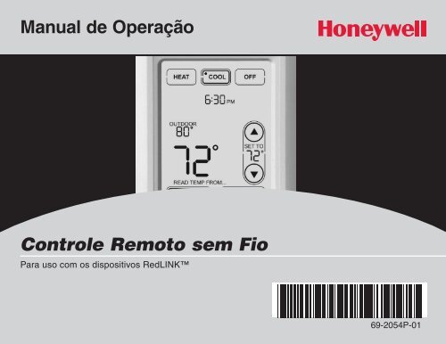 Honeywell Programmable Wireless FocusPRO Comfort System - Programmable Wireless FocusPRO Comfort System Operating Manual (Portuguese) 